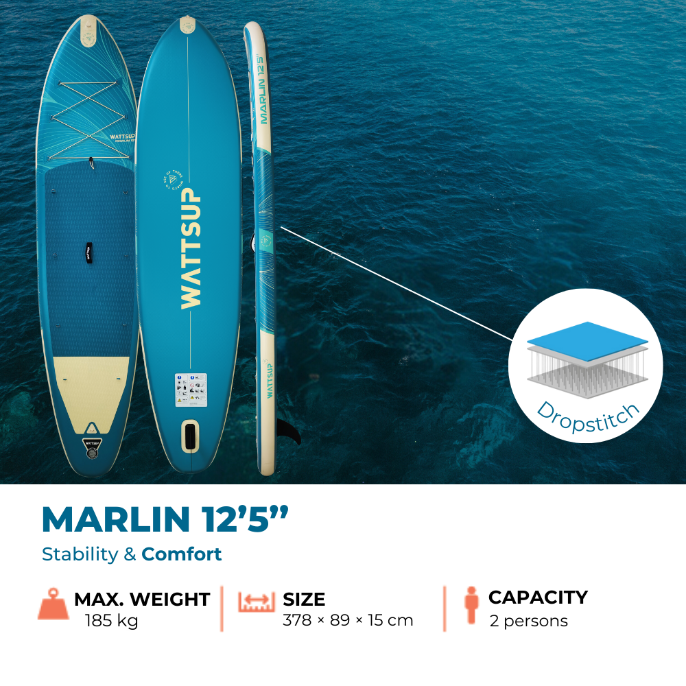 Wattsup Marlin 12'5 Touring Inflatable Paddle Board | Espace Sport