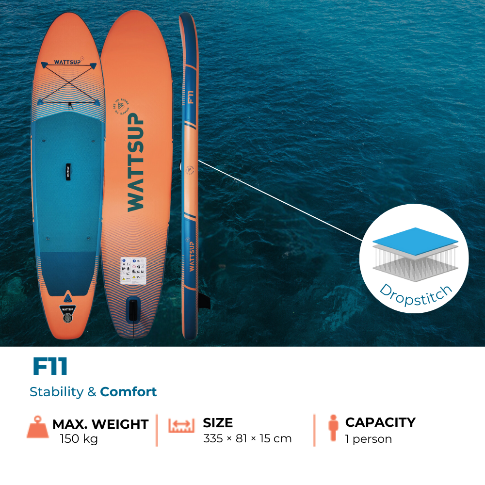 Surf de remo inflable Wattsup F11 All-Round / Touring | Espace Sport