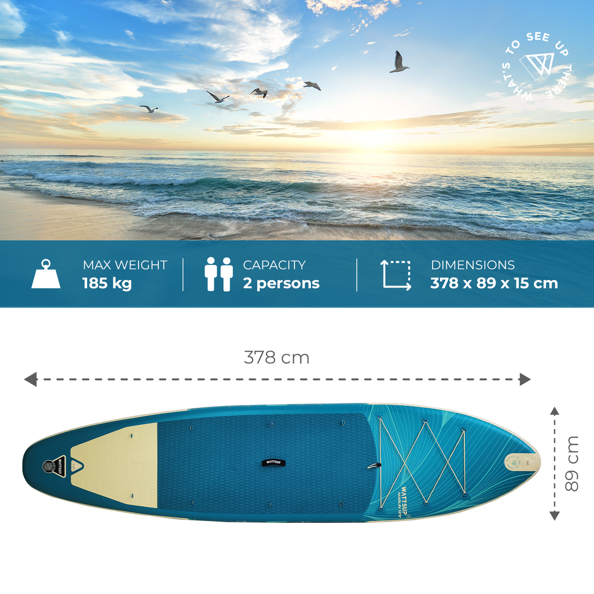 Wattsup Marlin 12'5 Touring Inflatable Paddle Board | Espace Sport