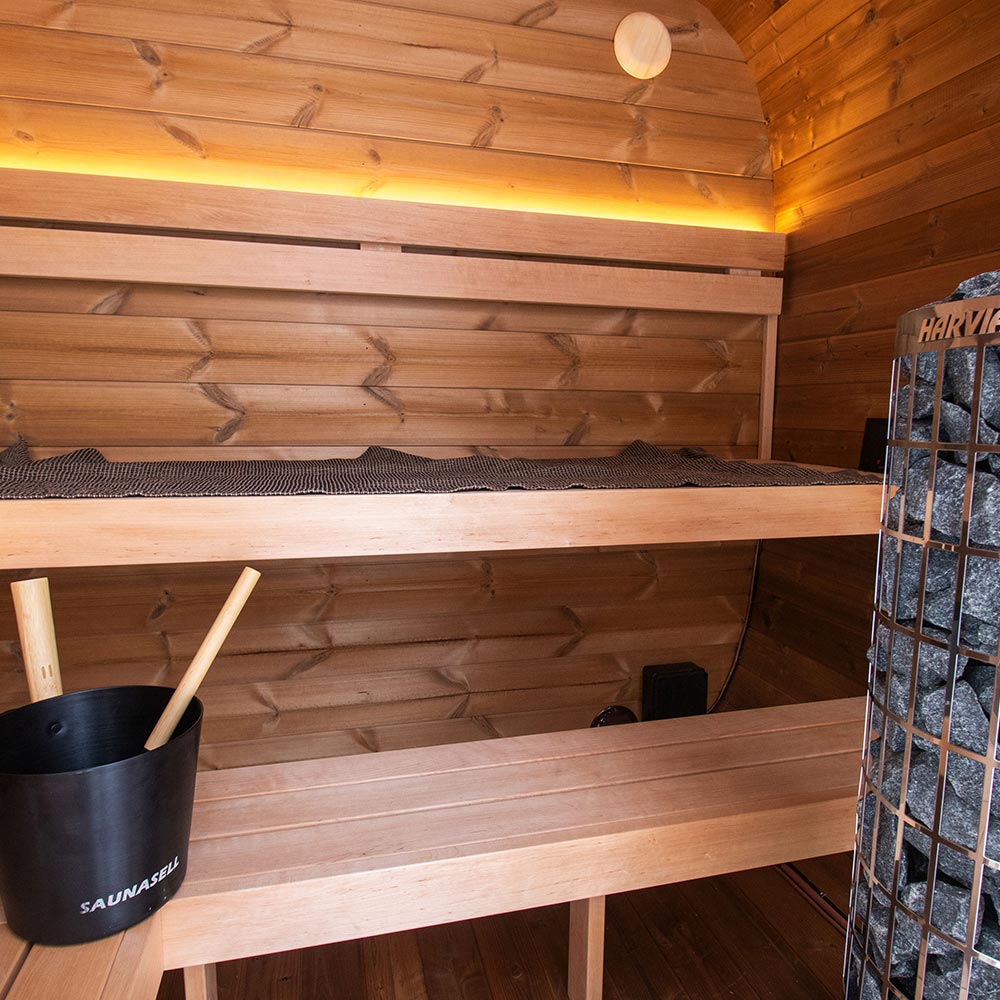 Sauna de vapor Holl's Onyxia Cube de exterior | Espacio Deporte