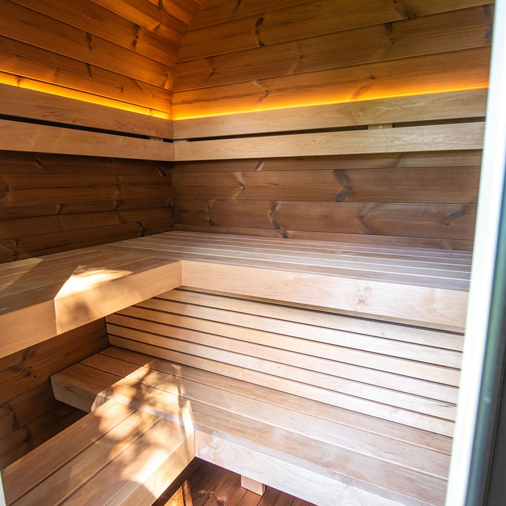 Sauna de vapor Holl's Onyxia Cube de exterior | Espacio Deporte