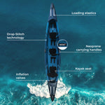 Kayak Gonflable Wattsup Torpedo 3 Places Drop-Stitch | Espace Sport