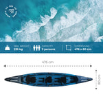 Kayak Gonflable Wattsup Torpedo 3 Places Drop-Stitch | Espace Sport
