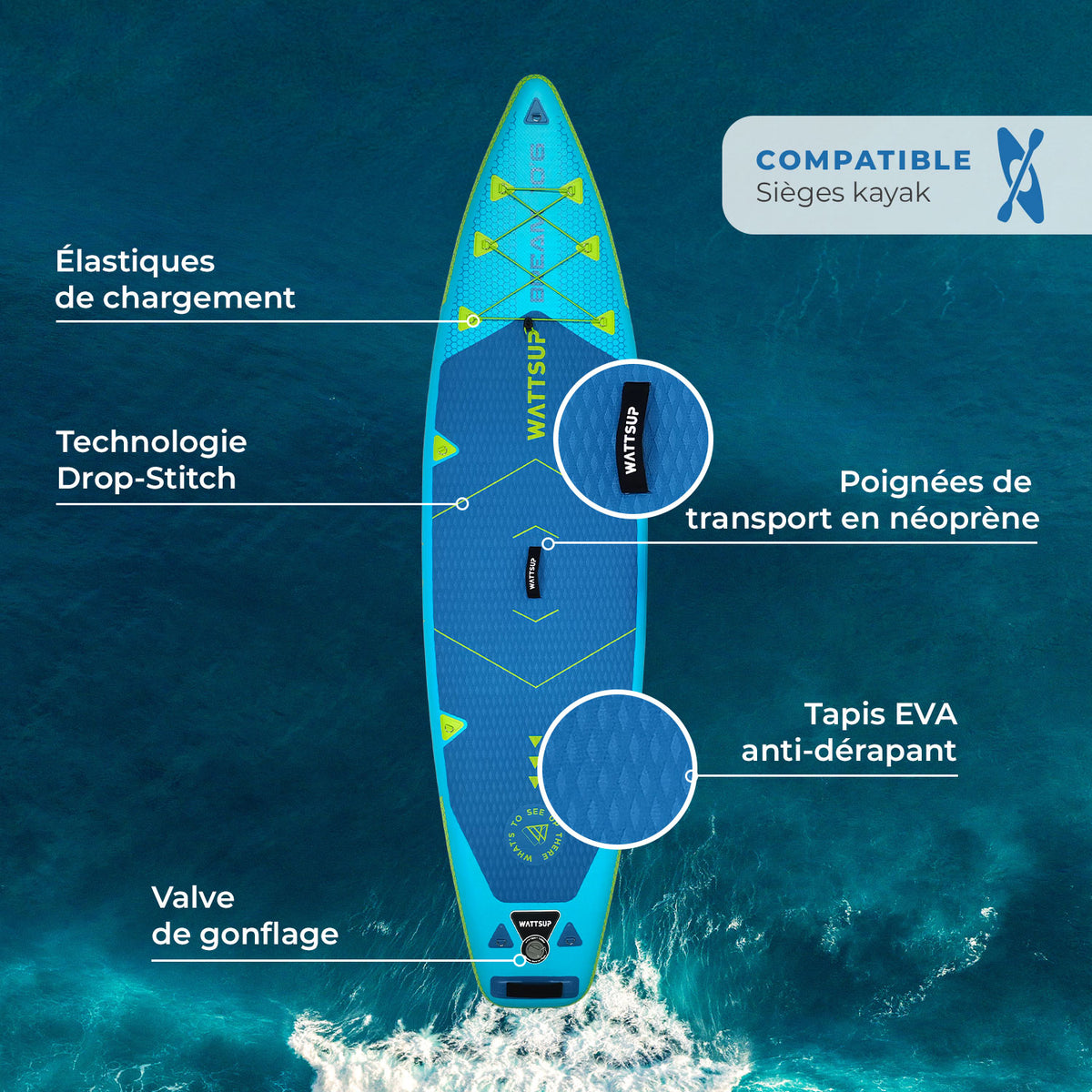 Paddle Gonflable Wattsup Bream 10'6 | Espace Sport
