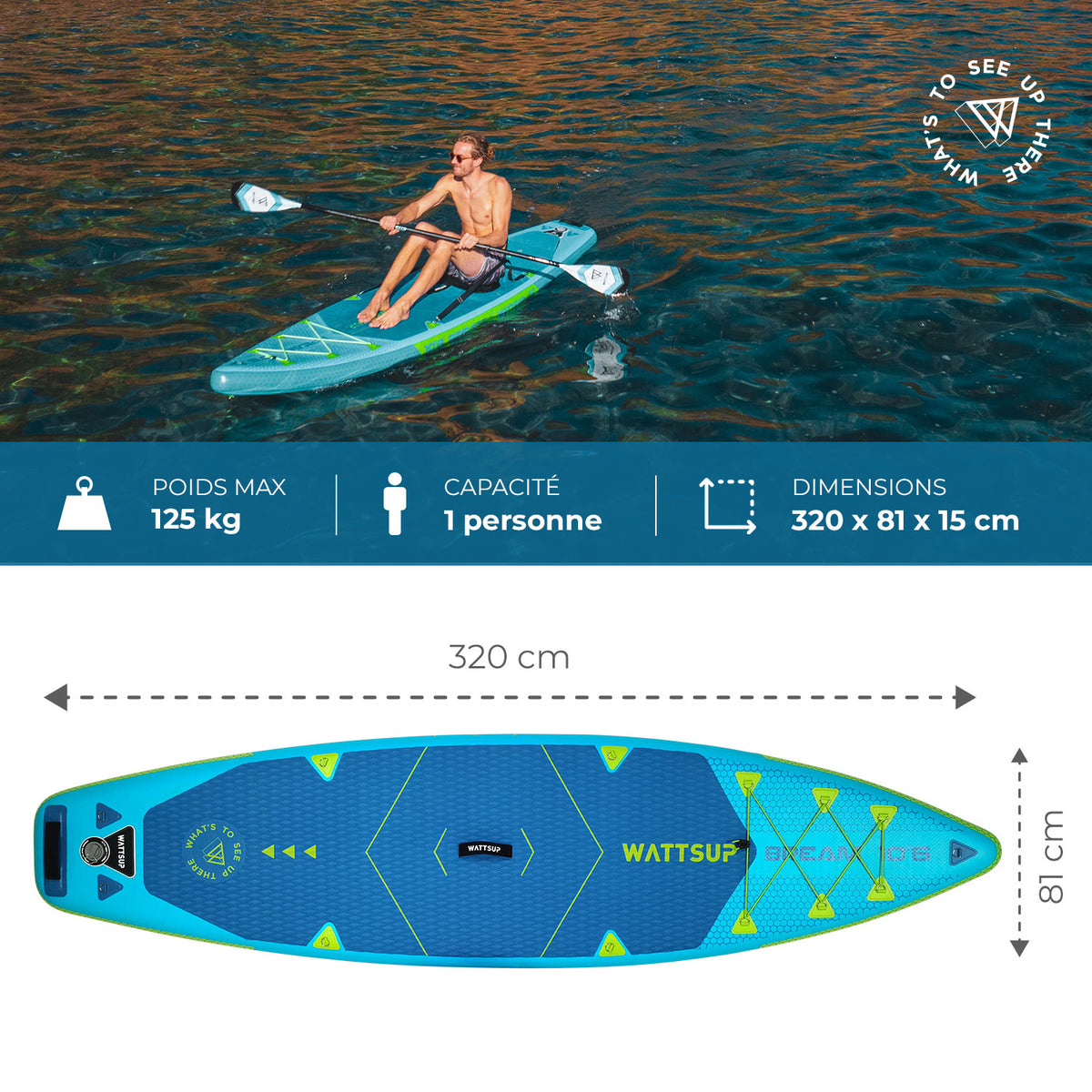 Paddle Gonflable Wattsup Bream 10'6 | Espace Sport