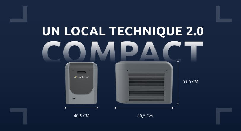 Bloc de Filtration Tout-en-Un 4-en-1 Poolex Poolican avec Pompe à Chaleur