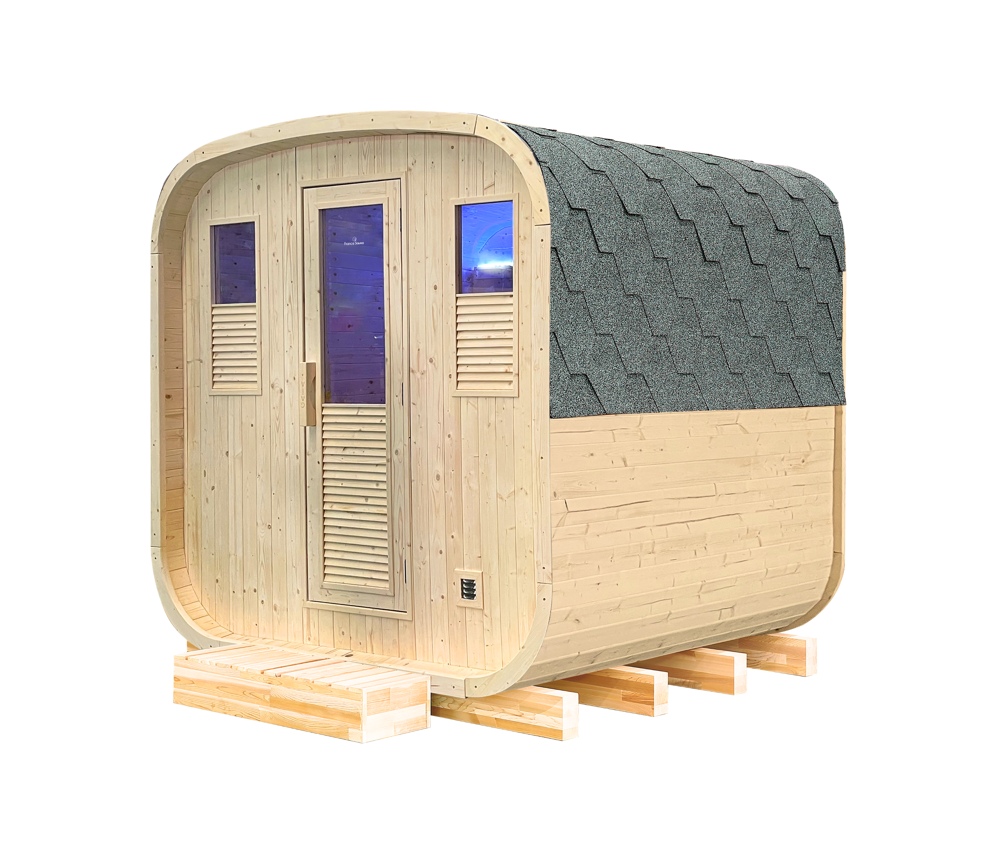 Sauna d'Extérieur Holl's Gaïa Nova | Sauna Traditionnel Vapeur | Espace Sport