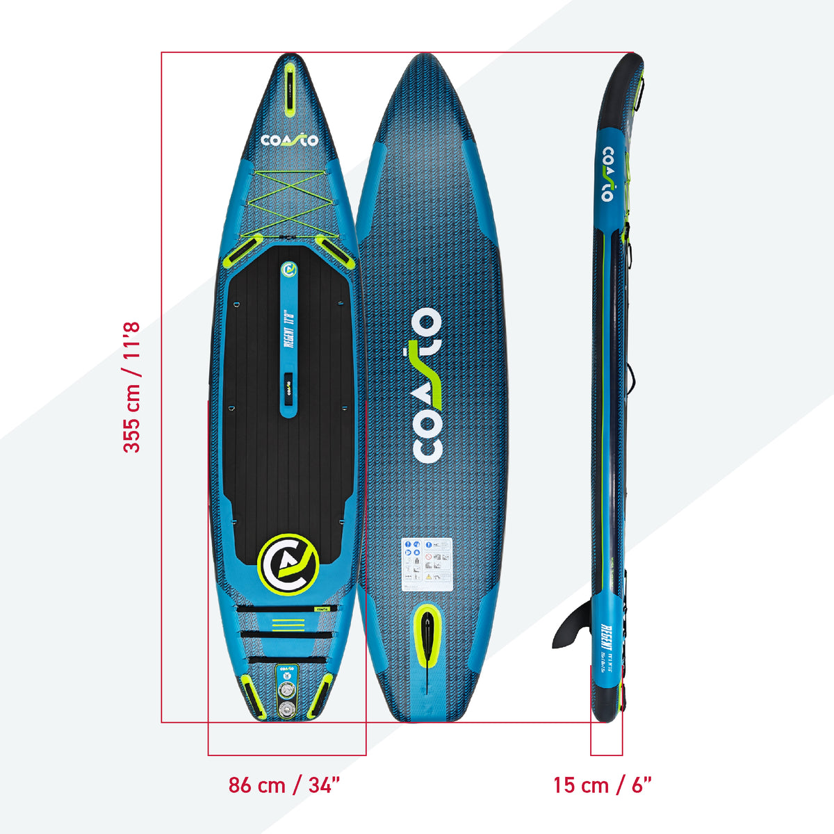 Surf de remo inflable Coasto Regent 11'8 Horizon | Espace Sport