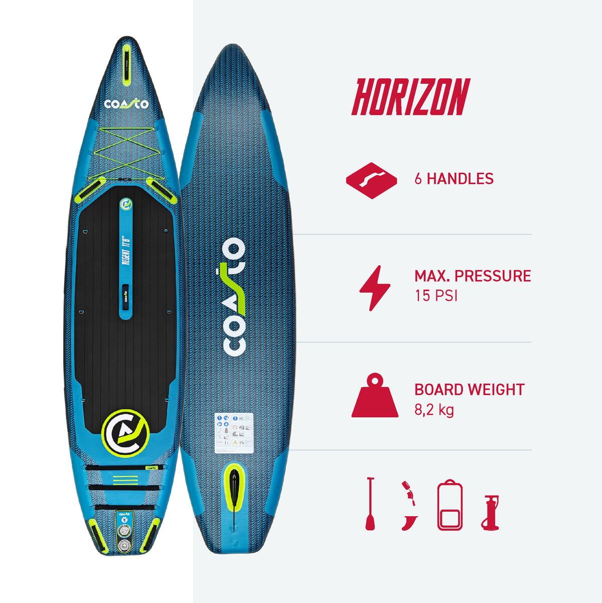 Surf de remo inflable Coasto Regent 11'8 Horizon | Espace Sport