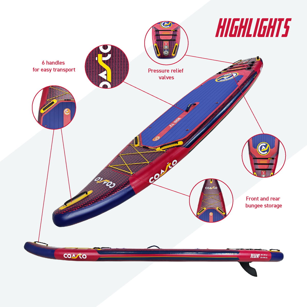 Surf de remo inflable Coasto Regent 11'8 Odyssey | Espace Sport