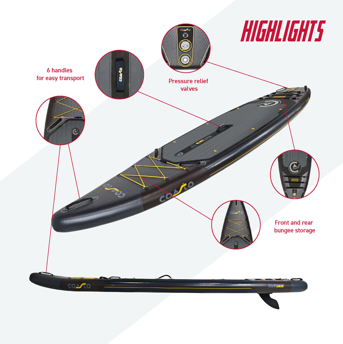 Coasto Régent 11'8 Signature Inflatable Paddle Board | Espace Sport
