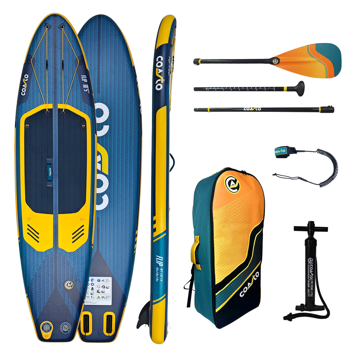 Coasto Flip 10'5 Inflatable Paddle Board | Espace Sport