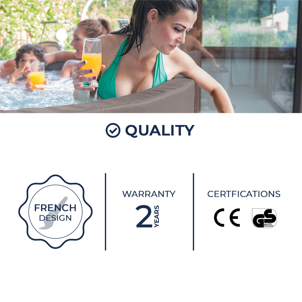 Spa Semi-Rigide NetSpa Vita Premium & Mobilier 5 Éléments | Espace Sport
