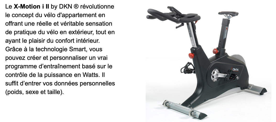 Vélo de Cycling Indoor DKN X-Motion i II Connecté