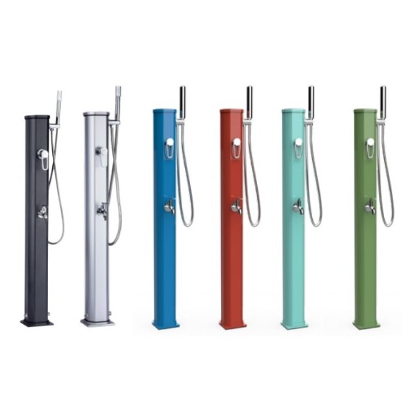 Douche Solaire Extérieure en Aluminium Formidra Jolly Go avec Mitigeur