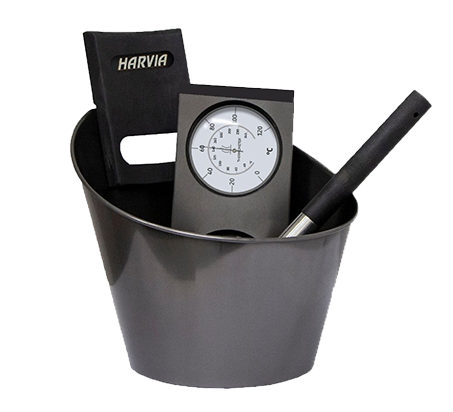 Kit accessoires Sauna métal noir