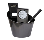 Kit de accesorios para sauna de metal negro
