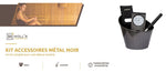 Kit de accesorios para sauna de metal negro