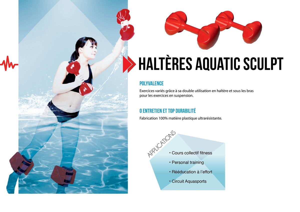 Paire d'Haltères Aquatiques en Plastique pour Aquafitness