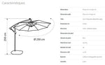 Parasol Déporté pour Spa avec Éclairage Solaire LED NetSpa