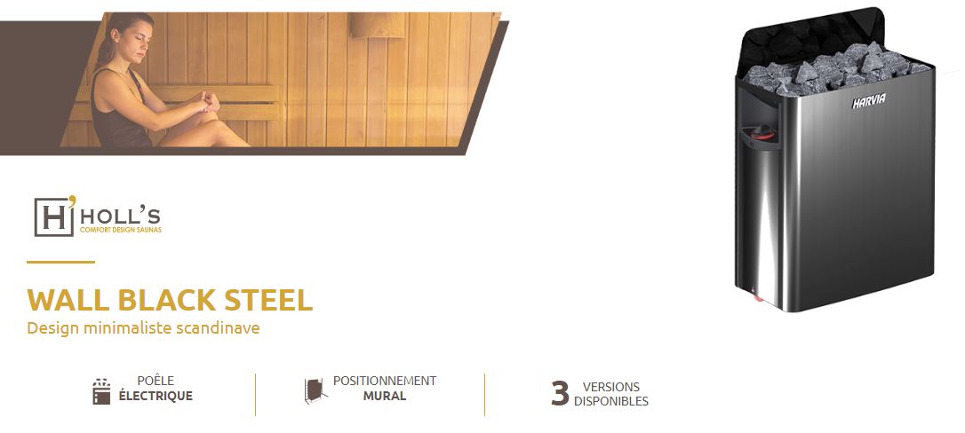 HARVIA heater Wall Black Steel heater