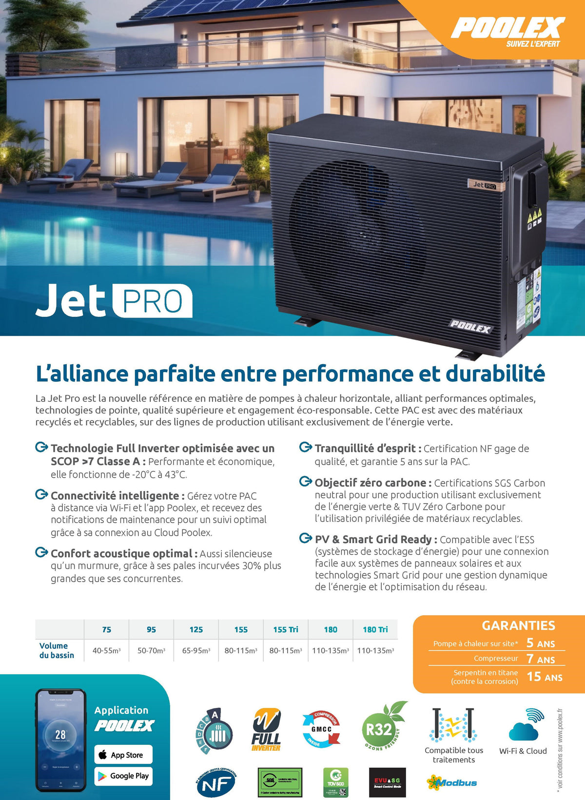 Pompe à Chaleur Piscine Poolex Jet Pro Full Inverter