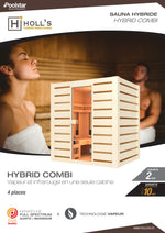 Sauna Traditionnel et Infrarouge Hybride Combi Holl's