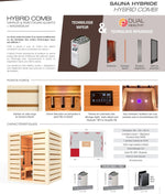 Sauna Traditionnel et Infrarouge Hybride Combi Holl's