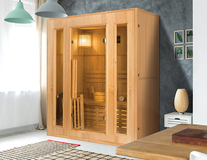 Traditional Zen Steam Sauna in Canadian Spruce