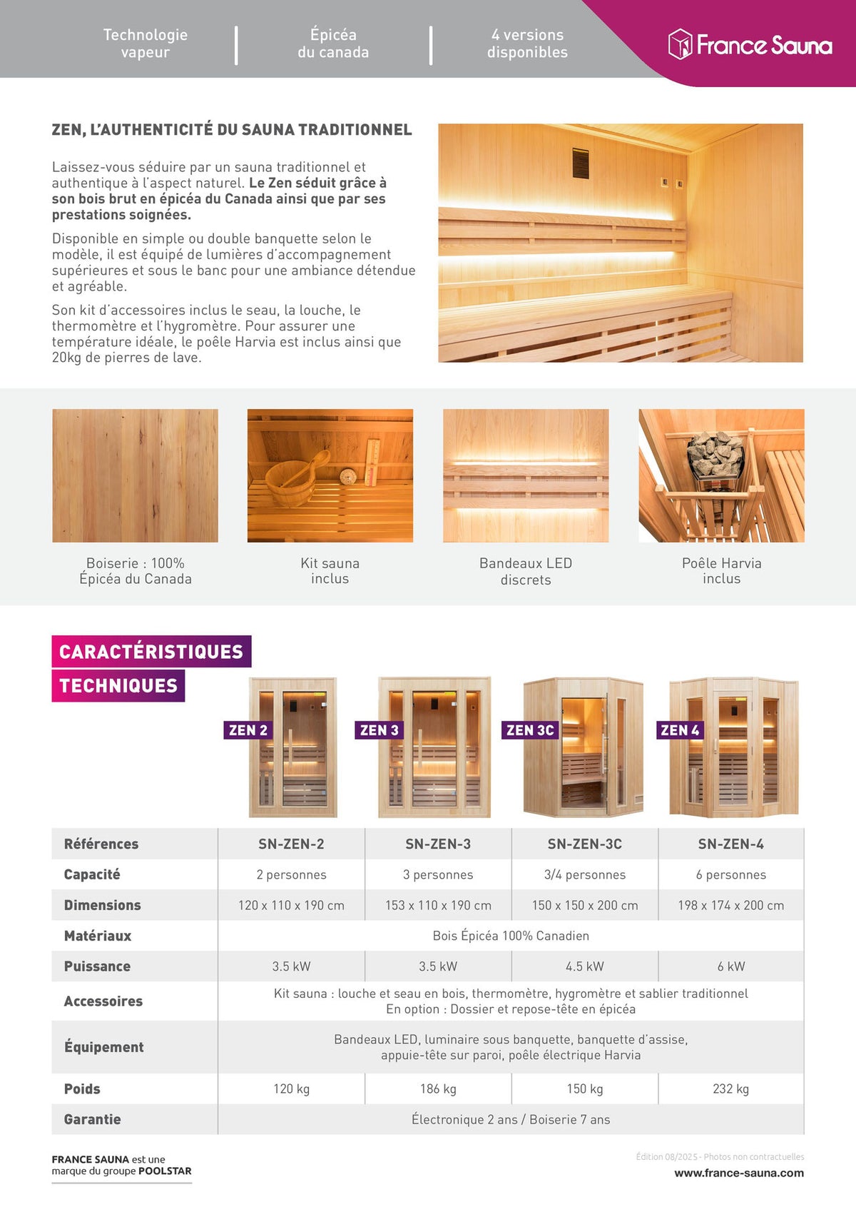 Traditional Zen Steam Sauna in Canadian Spruce