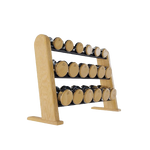 Solid Wood Dumbbell Set with Rack NOHRD DumbBells (5 to 25 kg)