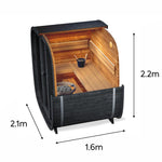 Sauna de vapor Holl's Onyxia Cube de exterior | Espacio Deporte