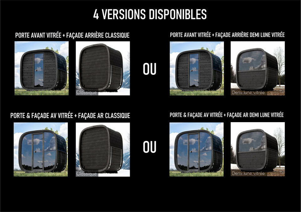 Sauna de vapor Holl's Onyxia Cube de exterior | Espacio Deporte