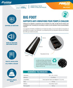 Pair of Big Foot Poolex Anti-Vibration Mounts for Heat Pump