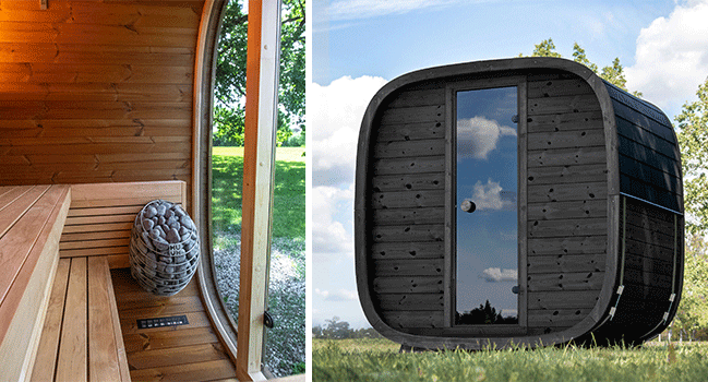 Sauna de vapor Holl's Onyxia Cube de exterior | Espacio Deporte