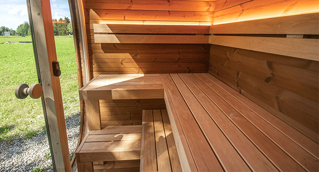 Sauna de vapor Holl's Onyxia Cube de exterior | Espacio Deporte