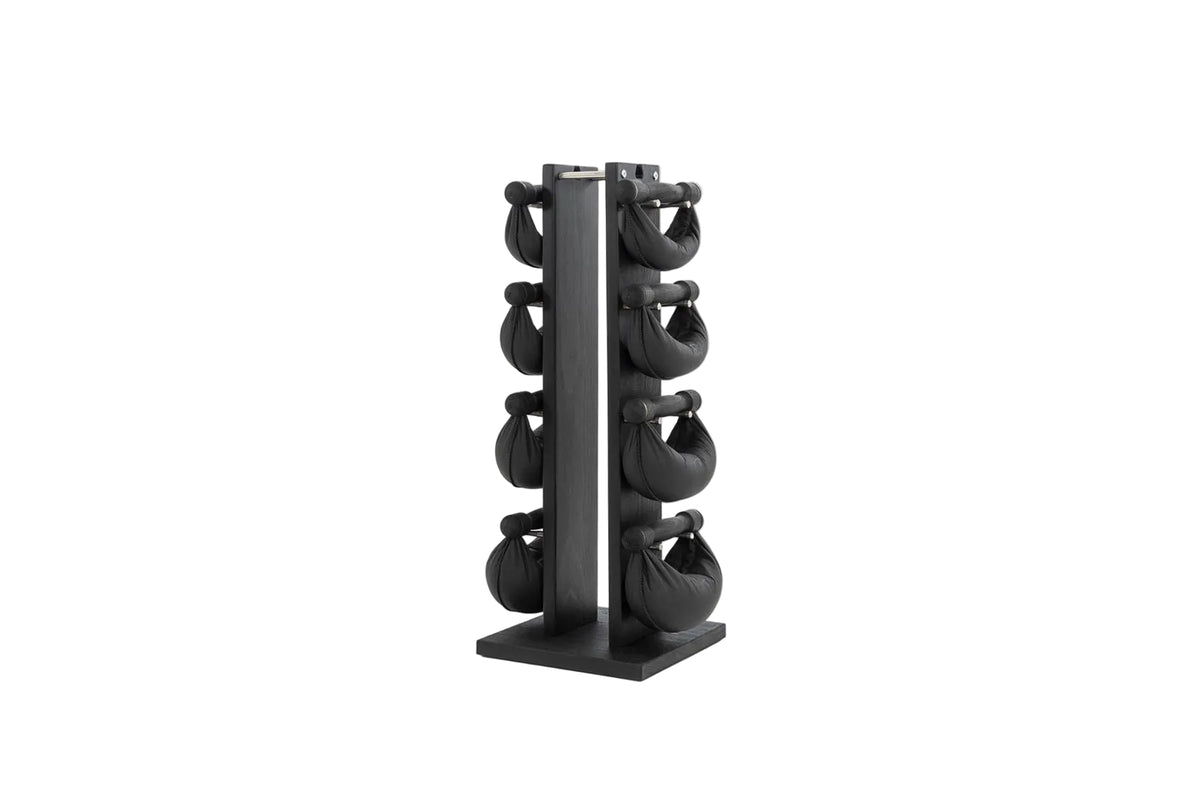 NOHRD Swing Tower 2-8kg | Tour d'Haltères Cuir & Bois Massif| Espace Sport