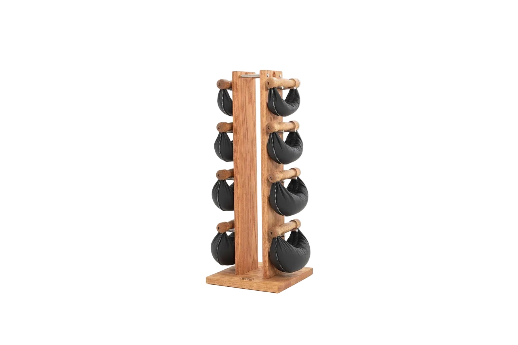 NOHRD Swing Tower 2-8kg | Tour d'Haltères Cuir & Bois Massif| Espace Sport