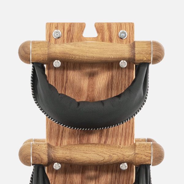 NOHRD Swing Tower 2-8kg | Tour d'Haltères Cuir & Bois Massif| Espace Sport