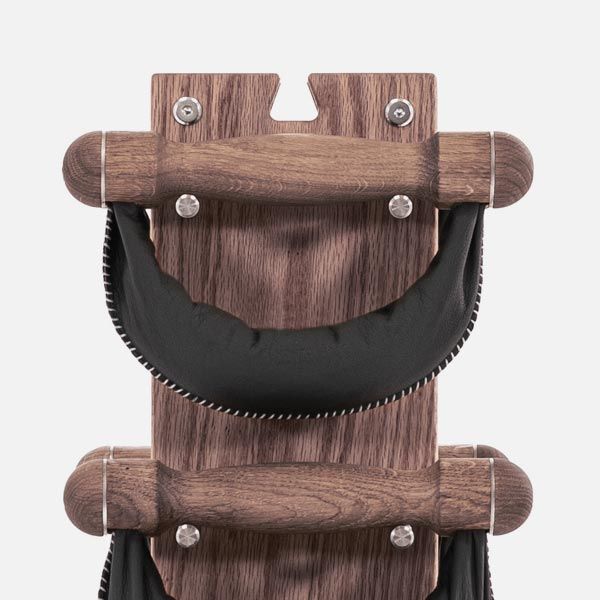 NOHRD Swing Tower 2-8kg | Tour d'Haltères Cuir & Bois Massif| Espace Sport