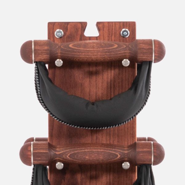 NOHRD Swing Tower 2-8kg | Tour d'Haltères Cuir & Bois Massif| Espace Sport